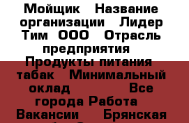 Мойщик › Название организации ­ Лидер Тим, ООО › Отрасль предприятия ­ Продукты питания, табак › Минимальный оклад ­ 30 000 - Все города Работа » Вакансии   . Брянская обл.,Сельцо г.